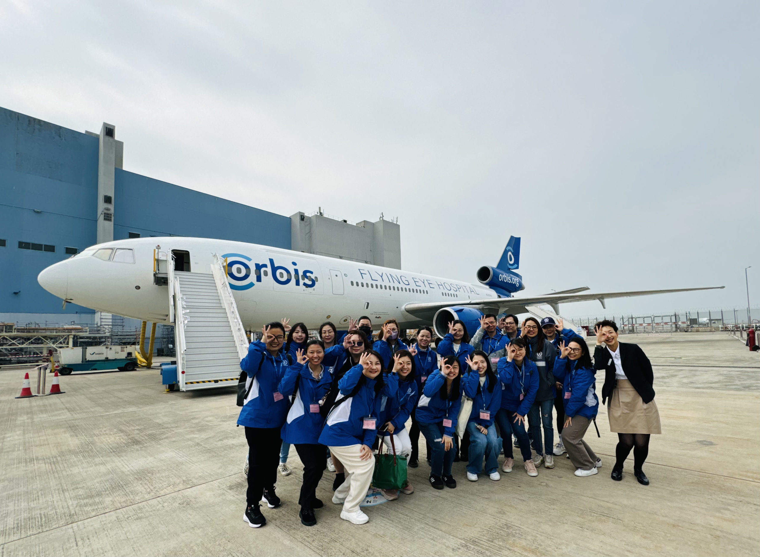 Orbis Flying Eye Hospital landing in Hong Kong - Jebsen